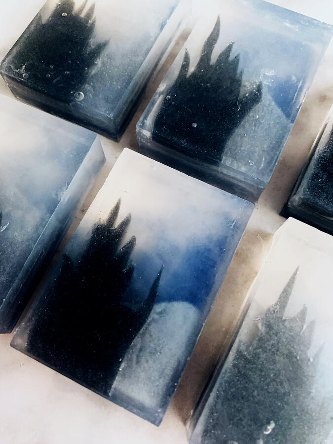"Ishgard" 3D soap bar. Hand-cut pieces in soap.