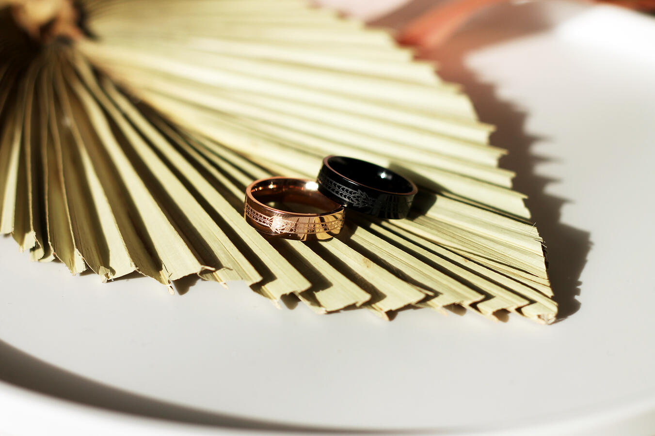Au Ra Rings in Raen Rose Gold & Xaela Nickel Black