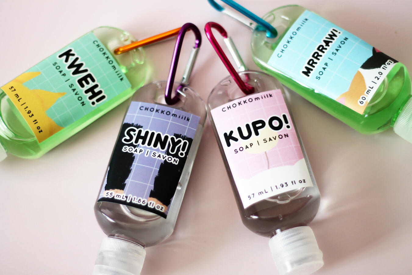 FFXIV Mascot Travel Soap Keychains, featuring my artwork. 2023.